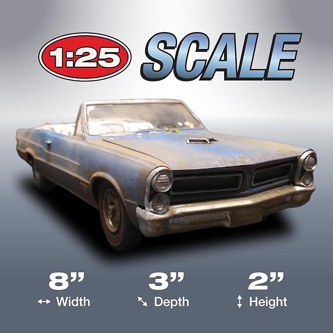 AMT 1965 Pontiac GTO 2T 1/25th Scale Model Kit, White (AMT1191M)