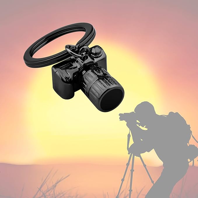 FUSTMW Photographer Gift Camera Keychain Photography Gift Black Camera Charm Jewelry Gifts For Photographer Lovers