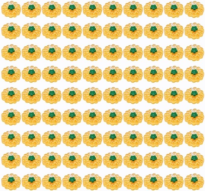 90 PCS Resin Pumpkin Fall Miniature Pumpkin Figurine Bulk Resin Embellishments for Halloween Crafts Accessories