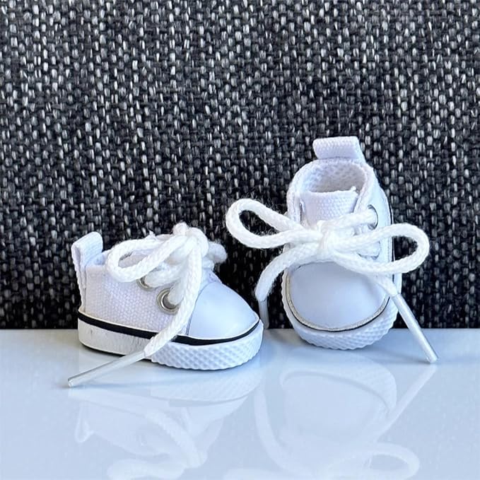 Compatible with Labubu Doll Shoes for 17cm Doll,Shoes Used for Labubu Accessories (F-White)