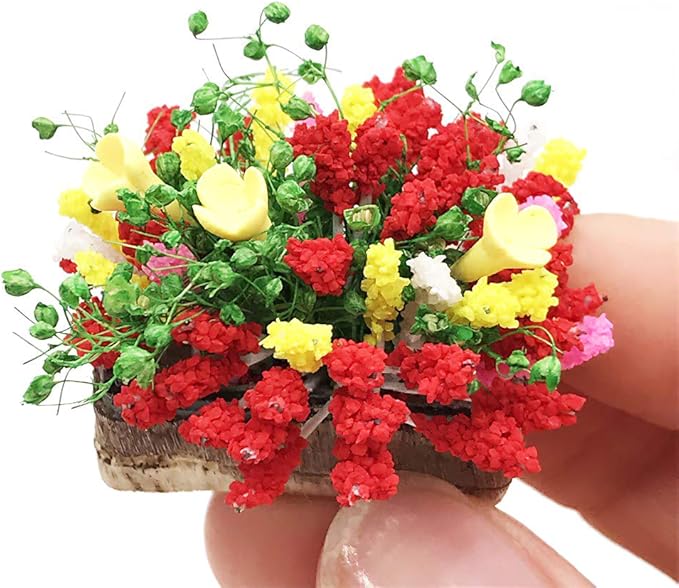 Dollhouse Decoration Plant Pots Miniature Green Potted Bonsai Models Decor,1：12 Miniature Plant