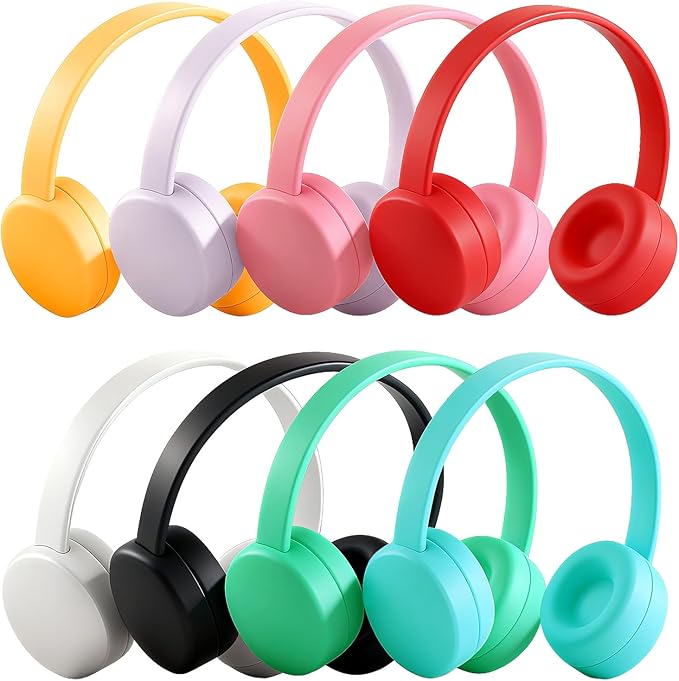 Olyre 8-in-1 Doll-Sized Headphones Set for 17cm Trendy Dolls (8 Pcs Combo) Miniature Headset Costume/Clothing Accessory That Fits Most 6.69" Height Fashion Dolls