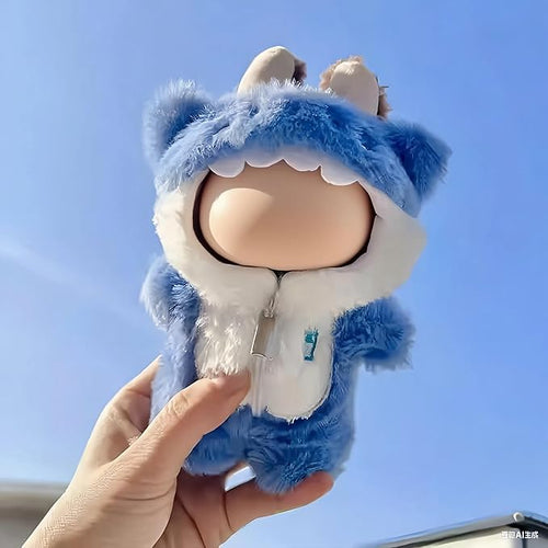 17cm (6.7inch) Doll Clothes, Outfits for Clothes Set, Faking Animal Style Outfit Jumpsuit Blue Shark & Pink Shark Costume for Dolls, (Doll Not Included)