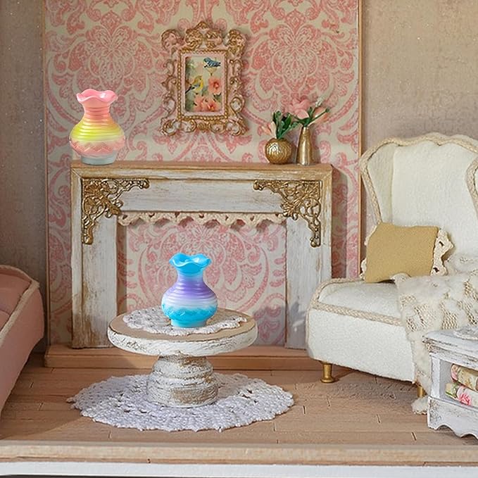 Mini Fancy Vase Resin Silicone Molds 3D Simulation Miniature Water Chestnut Bottle Epoxy Casting Molds for DIY Micro Resin Dollhouse Fairy Garden Landscape Tiny Things Display Decor