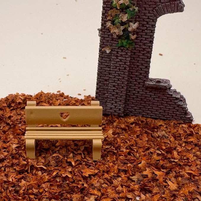 5 Colors Seasons Micro Landscape Realistic Miniature Leaves for DlY Mini Model Railway, Bonsai OrnamentsSimulation Leaves Architecture Diorama Scenery Landscape Layout, Box of 5