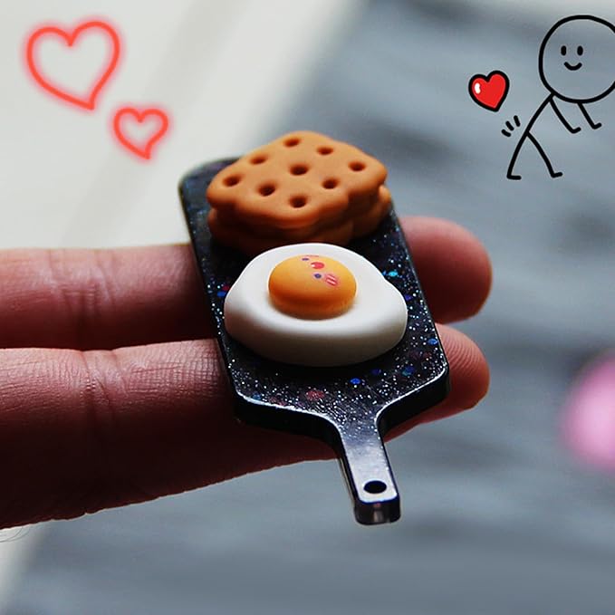 Mini Simulation Bread Tray Resin Silicone Mold for Epoxy Resin Casting for DIY Art Craft Mini Dollhouse Kitchen Accessories Display Decoration