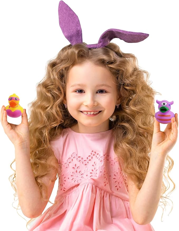 Assortment Rubber Duck Toy Duckies for Kids, Bath Birthday Gifts Baby Showers Classroom Incentives, Summer Beach and Pool Activity, 2" (20-Pack)