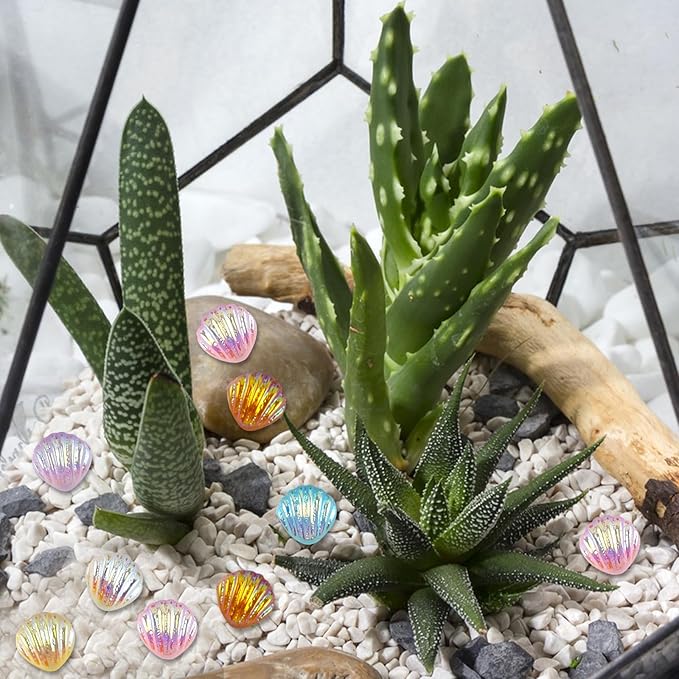 200 Pieces Tiny Shell Decor for Crafts Dollhouse Miniatures Resin Micro Shell Ocean Decorations for Dollhouse Fairy Garden Micro Landscaping Decorations
