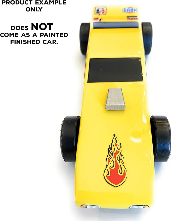 Maximum Velocity! Pinewood Car Kit | Includes Official Scout Speed Wheels, Speed Axles, Graphite & Steel Weight | Funny Car Derby Kit