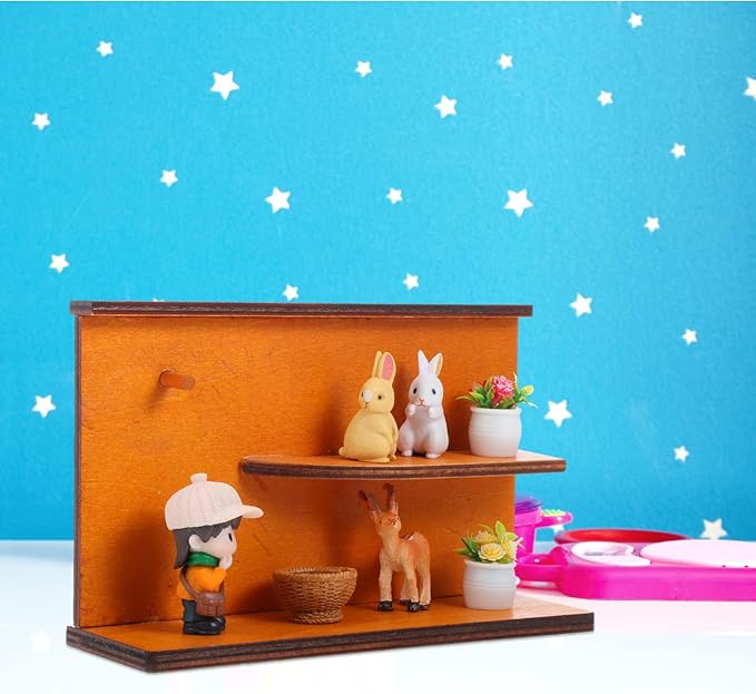 GLEAVI Miniature House Wall Scene Model Dollhouse Furniture Decorative Ornament