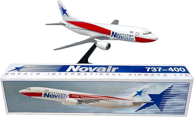 Novair - U.K. 737-400 Airplane Miniature Model Plastic Snap Fit 1:185 Part# ABO-73740G-001