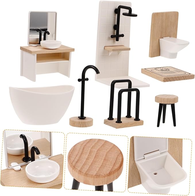 VICASKY 1/12 Bathroom Scene Decorations