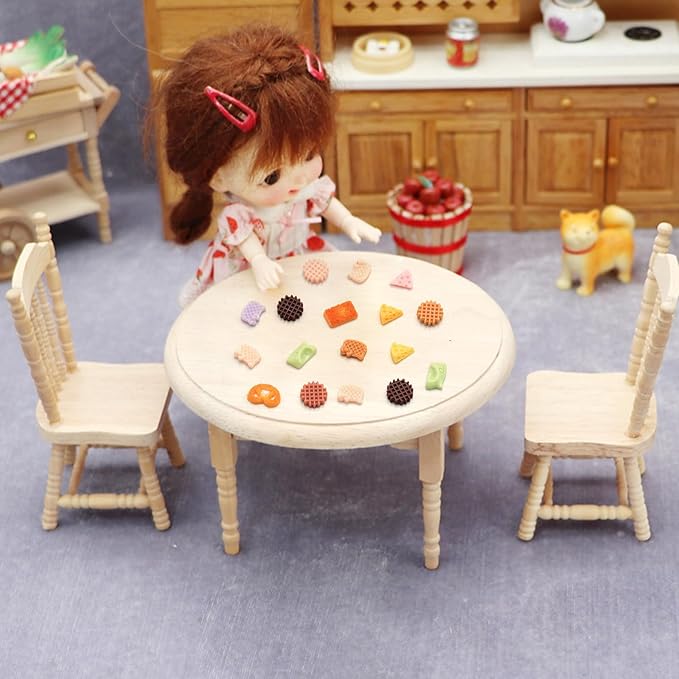300 PCS Mini Resin Cookie Series Figurines for Crafts Luminous Tiny Resin Dessert Baking Food Miniature Things for Dollhouse Fairy Garden Micro Landscaping Decoration Cake Toppers Decor
