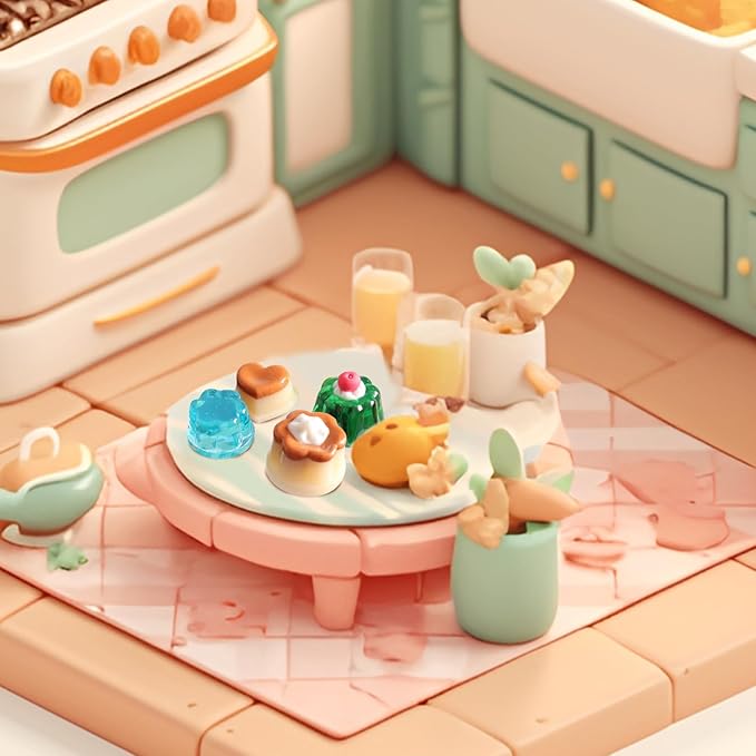 2Pcs Mini Pudding Mini Trays Shape Resin Silicone Molds 3D Tiny Tart Holder Epoxy Casting Molds for DIY Micro Resin Dollhouse House Kitchen Miniatures Landscape Decor