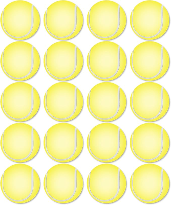 Big Dot of Happiness Tennis Large Cut-Outs, Tennis Ball Decorations, DIY Tennis Ball Large Party Essentials, Set of 20