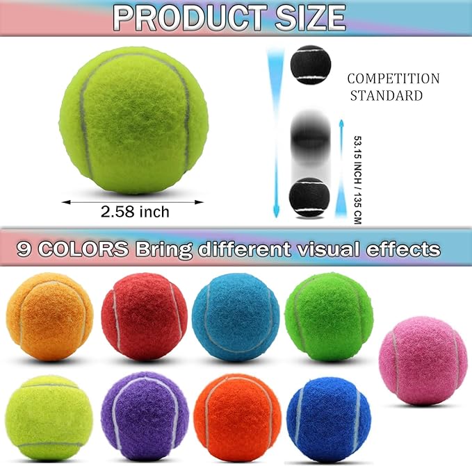 SHYUJAJIE Tennis Balls, 20 Pack Training Tennis Balls,High Elasticity Practice Tennis for Beginner, Exercise Playing Balls for Pet Dog