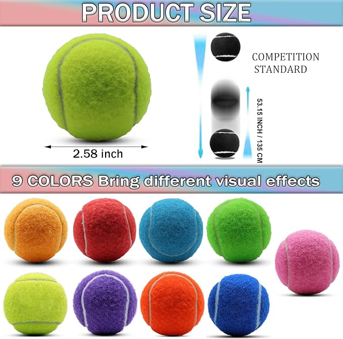 SHYUJAJIE Tennis Balls, 20 Pack Training Tennis Balls,High Elasticity Practice Tennis for Beginner, Exercise Playing Balls for Pet Dog