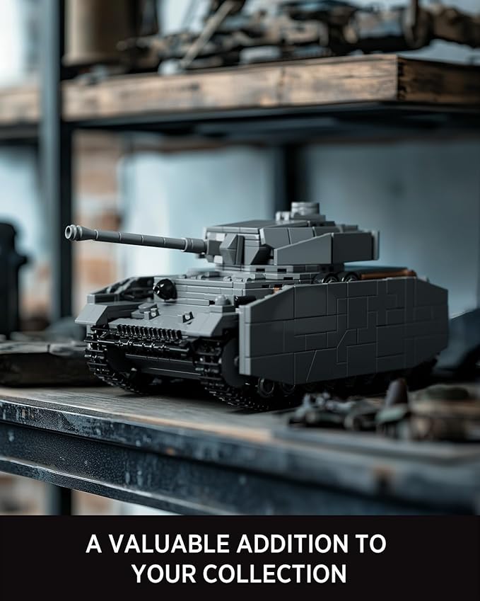 Nifeliz Panzer IV G Military Tank Building Set for Adults, WW2 Collectible German Pz.Kpfw. IV G Army Model Toy to Build and Display, Ideal Gift for Military Fans (1,006PCS, NF10312)