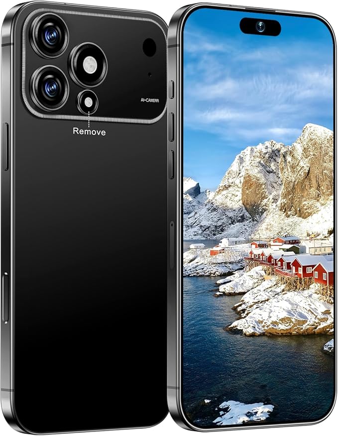 MMY 17PROMA X Unlocked Cell Phone 16+1TB,6.9" HD Screen Unlocked Phones,Android 15 7000mAh Long Battery Life Smartphone,5G/Dual SIM/Fingerprint Button Unlock/Photos/Face ID (Black, 16+1TB)