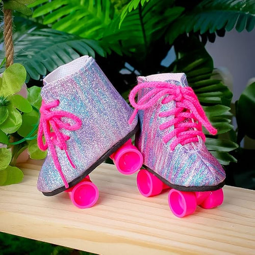 18 Inch Doll Roller Shoes - 3 Pairs Pulley Shoes Fits 18 Inch Girl Dolls and More