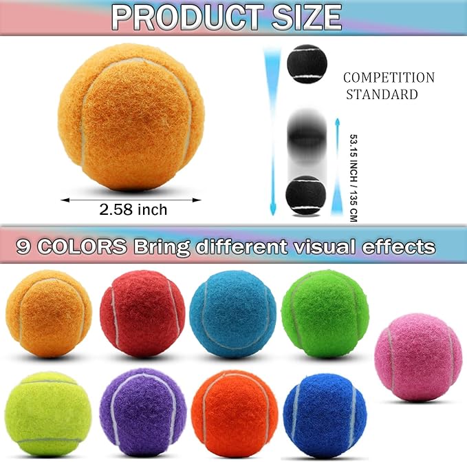 SHYUJAJIE Tennis Balls, 20 Pack Training Tennis Balls,High Elasticity Practice Tennis for Beginner, Exercise Playing Balls for Pet Dog