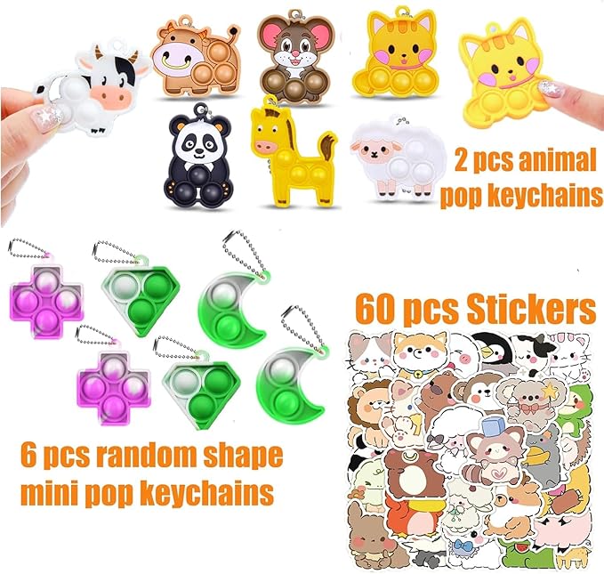 125 Pcs Prizes Treasure Box Toys for Classroom, Party Favors for Kids, Prize Box Toys for Kids Classroom, Pinata Filler, Goodie Bags Stuffers, Treasure Chest Carnival Prizes, Fidget Toys Bulk