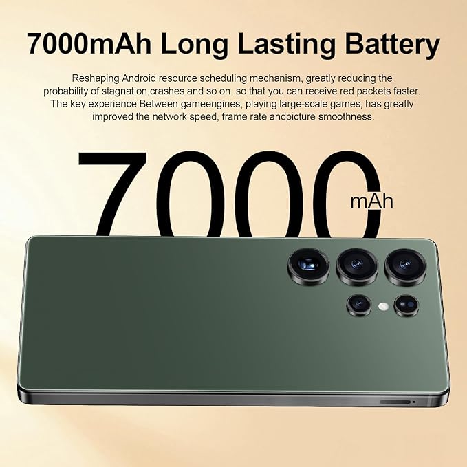 OEJBK I25 Ultra: Powerhouse 16GB/512GB, 2-Day 7000mAh Battery, Huge 6.99" Android 14 Phone w/Built-in Stylus - Your All-in-One Device The Superior Choice (Green)