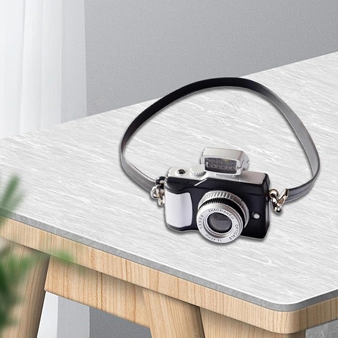 2Pcs Miniature Camera 1:4 Scale Mini Camera Prop Mini Camera Ornament Vintage Camera Model Digital Camera Mini Decoration Accessories Photography Props