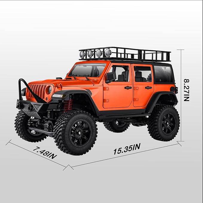 1/12 RC Rock Crawler, MN-128 Wrangeler Style RC Jeep Pickup Truck, 2.4GHz RC Crawler 4x4 Remote Control Off Road Climbing Car RTF with Upgraded Chassis