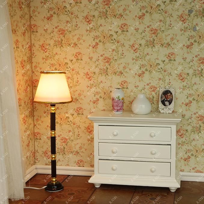 iLAND Dollhouse Wallpaper, Nice 1/12 Scale Accessories & 1/6 Scale Accessories for DIY Dollhouse Décor, 39 * 15.7inch Beautiful Doll House Wall Paper w/Harmonious Proportions & Realistic Touch