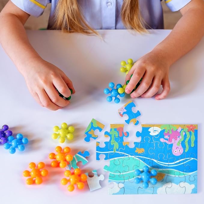 Juvale DIY Crafts Kit - Make Your Own Custom Puzzle Canvas - Mini Puzzles for Kids & Bulk Craft Kits - 6 x 8 in, 28 Pieces, 48-Pack