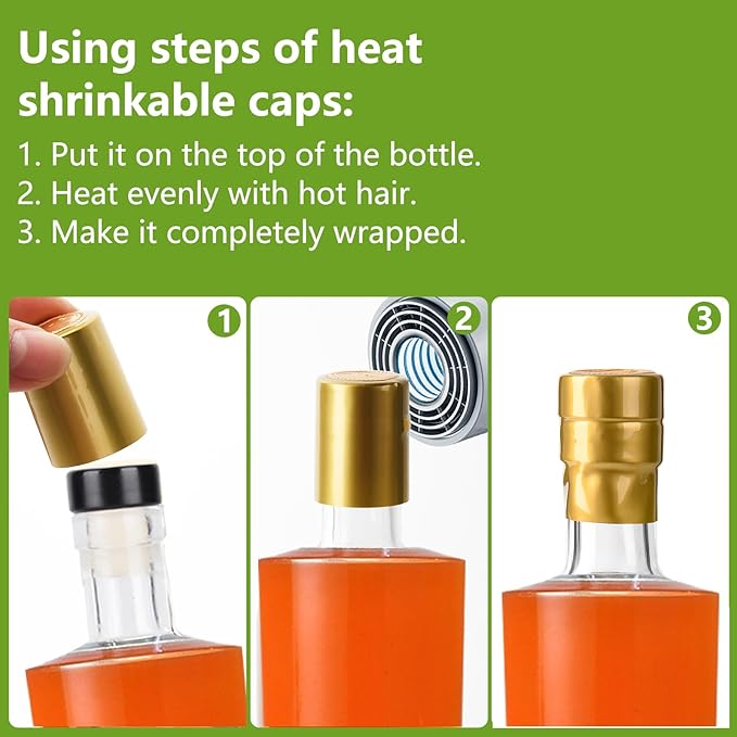 BPFY 12 Pack 3 oz Glass Liquor Bottles with T-Top Black Caps and Heat Shrink Capsules, Empty Mini Vodka Bottles, Travel Shots Bottle for Wine, Alcohol, Whiskey, Beverages