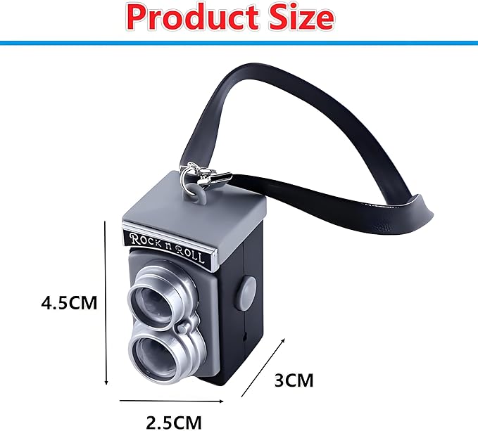 Photography Theme 1:4 Miniature Camera Model – Realistic Vintage & Digital Mini Camera for Dollhouse, Desktop Ornament, Mini Display, DIY Crafts, Collectible Decoration, and Creative Art Projects（ B ）