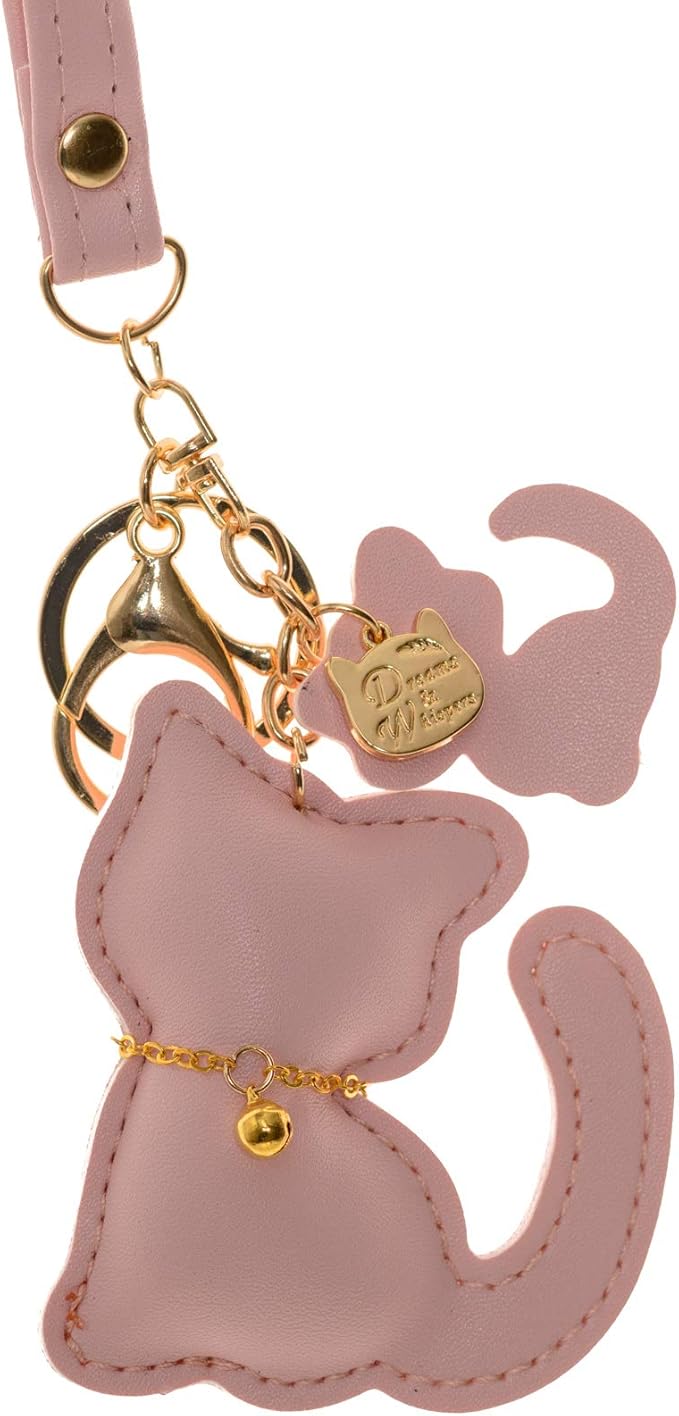 Dreams and Whispers Faux Fur Ball Pom Pom Key Chain Ring for Women Bag Pendant