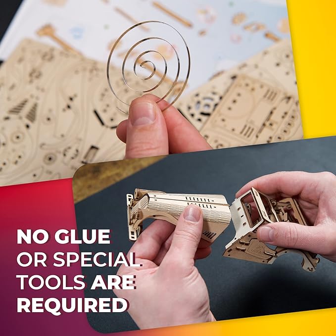 UGEARS Sports Car Rapid Mouse 3D Wooden Puzzles for Adults - Wooden Model Kits for Adults Hobbies for Men Wood Mechanical Model Wooden Cars to Build Engine Puzzle Brain Teaser Hobby Set