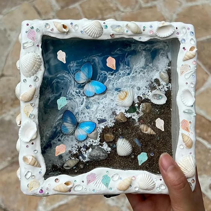 200 Pieces Tiny Conch Decor for Crafts Dollhouse Miniatures Resin Micro Conch Ocean Decorations for Dollhouse Fairy Garden Micro Landscaping Decoration