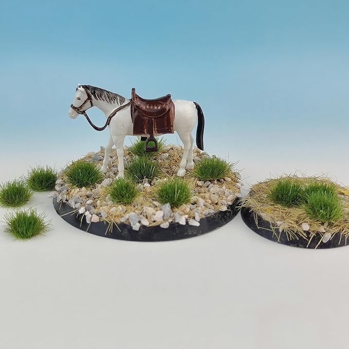 gdeplok 270 Pcs Static Grass & Miniature Flower Clusters Kit for Model Railway Scenery, Train Layouts, Diorama Bases, Wargaming and DIY Miniature Landscapes