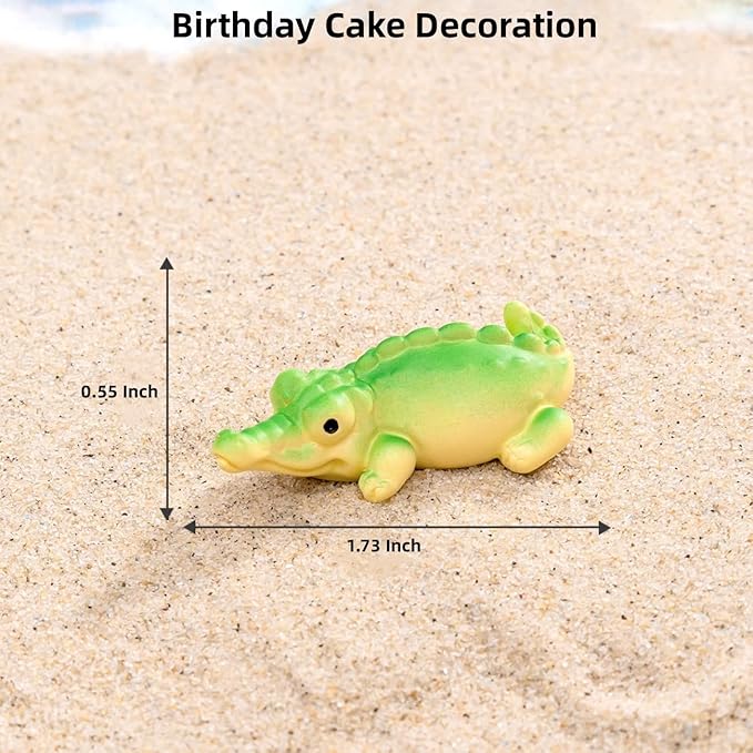 Crocodiles Fairy Garden Accessories, Cute Crocodile Miniature Figurines, Realistic Fairy Garden Kit for Micro Landscape, Party, Terrarium Crafts, Cake Topper, Car Decor, Home Decor, Bonsai Craft, DIY