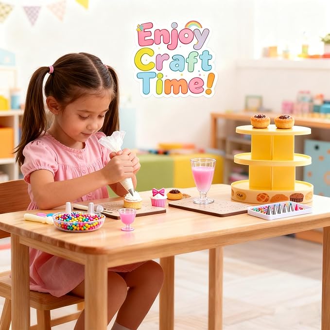 BoFUN DIY No-Bake Miniature Food Craft Kit - 1/12 Scale Dollhouse Kitchen Accessories, Hobby Craft Set for Teens Adults Ages 12+, Creative Art Project & Birthday Christmas Gift (Baking)