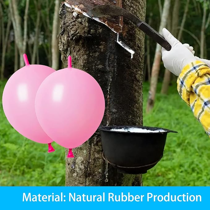 ADIDO EVA Link Balloons Pink 12 Inch Quick Latex Link Balloon 80 Pcs for Birthday, Halloween, Christmas, Party Festival Decorations
