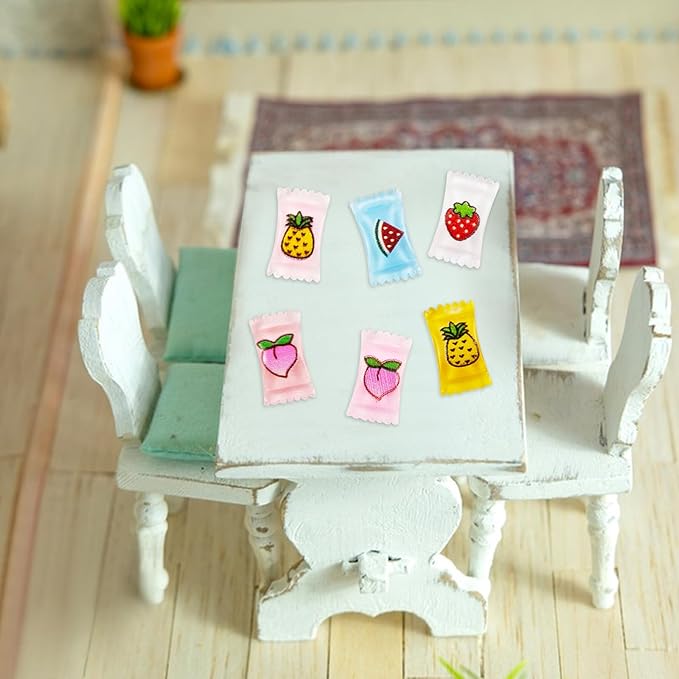 200 PCS Mini Resin Candy Figures for Crafts Tiny Resin Snack Miniature Things for Dollhouse Fairy Garden Micro Landscaping Decoration Cake Toppers Decor