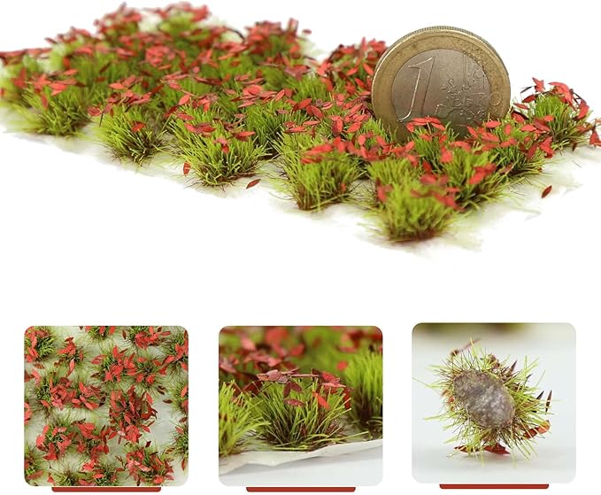 Miniature Vegetation Artificial Flower Cluster with Model Bases War Game Lowland Scenery (E)
