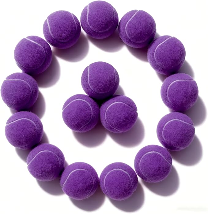 PoyPet 16-Pack Tennis Balls Bulk for Practice,Training and Beginners | Ideal for Dog Fetch,Chew and Play