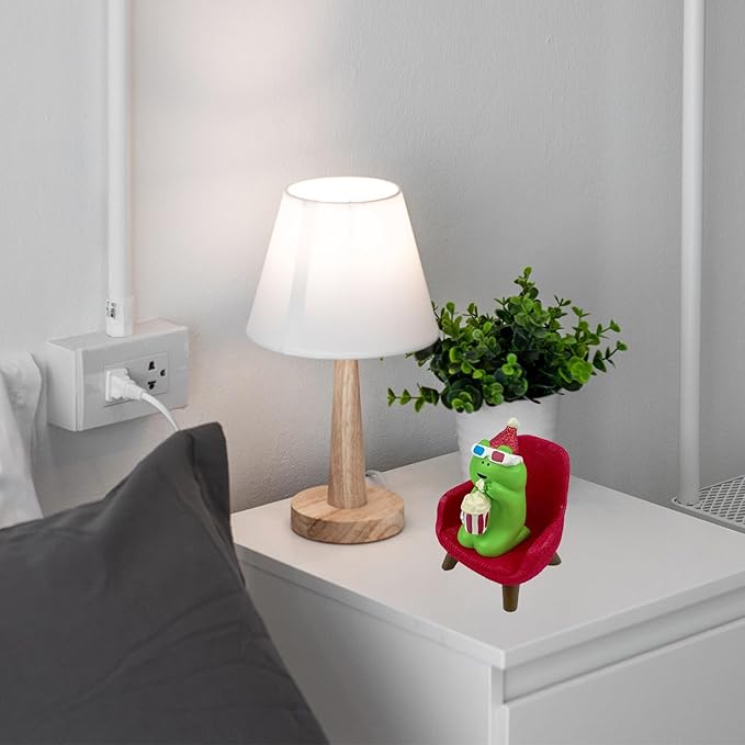 Cute Popcorn Miniature Frog Figurines - Funny Frog Sculpture for Shelf, Desk Decoration - Frog Desk Accessories for Frog Lovers (Red)