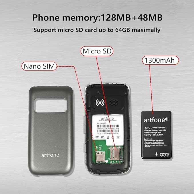 4G Volte Flip Mobile Phones Unlocked for Seniors, Big Buttons Cell Phone for Elderly & Kids, Clear Sound, SOS Button, Convenient USB-C & Charging Dock, Talking Numbers G3 Grey