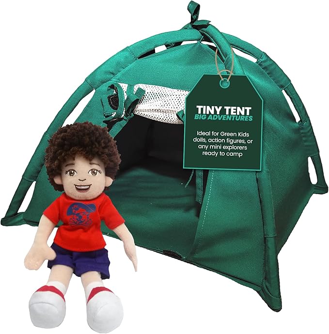 Doll Tent – Miniature Doll Play House & Kids Tent Indoor & Outdoor for Pretend Play Adventure | Dollhouse Camping Accessories & Mini Tents | Toddlers & Little Girl