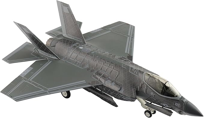 Hobbymaster | 1:72 Scale Model Military Aircrafts | F-35C Black Chrome XE-105/168842, US Navy, August 2022 | Model HA6212