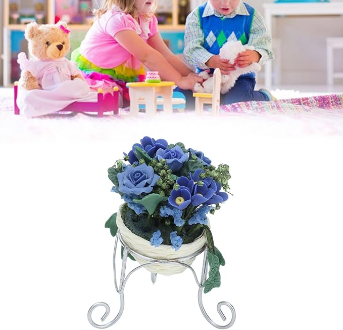 Miniature Flowers,Mini Miniature Potted Plants Model Fairy Garden Plants for Dollhouse, Micro Landscape