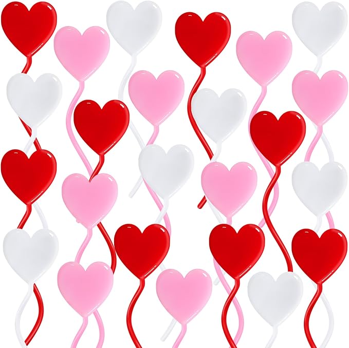 24PCS Heart Sticky Hands Toys for Kids, Stretchy Goodie Bag Stuffers Toys for Valentines Party Favor Supplies, Love Heart Sticky for Boys Girls Classroom Prizes