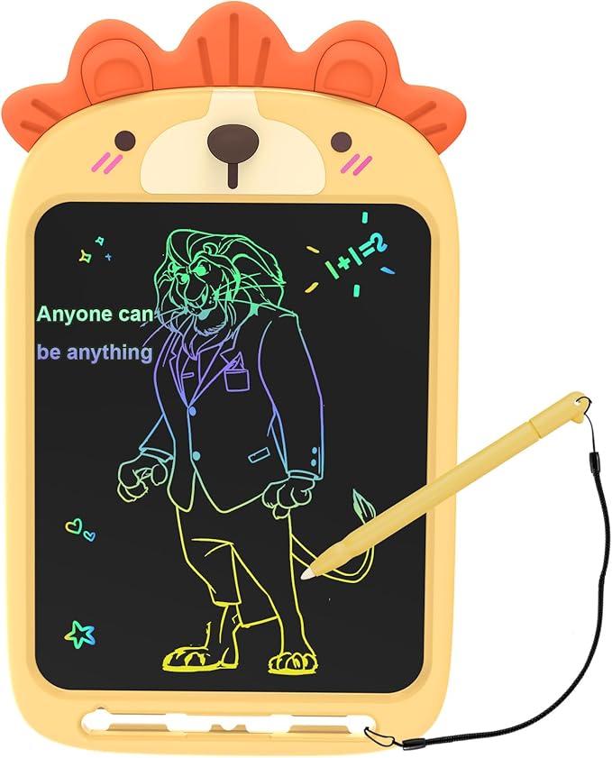 CHAFEGY 10 Inch LCD Writing Tablet, Erasable Doodle Board Toy, Cute Lion Drawing Pad for Kids Ages 2-6 - Educational Christmas Birthday Gift (Lion)